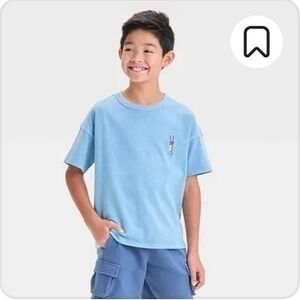 Cat & Jack Light Blue Short Sleeve Tee